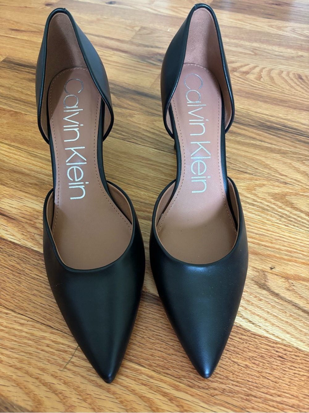 Calvin Klein Black Pointed D'Orsay Pumps